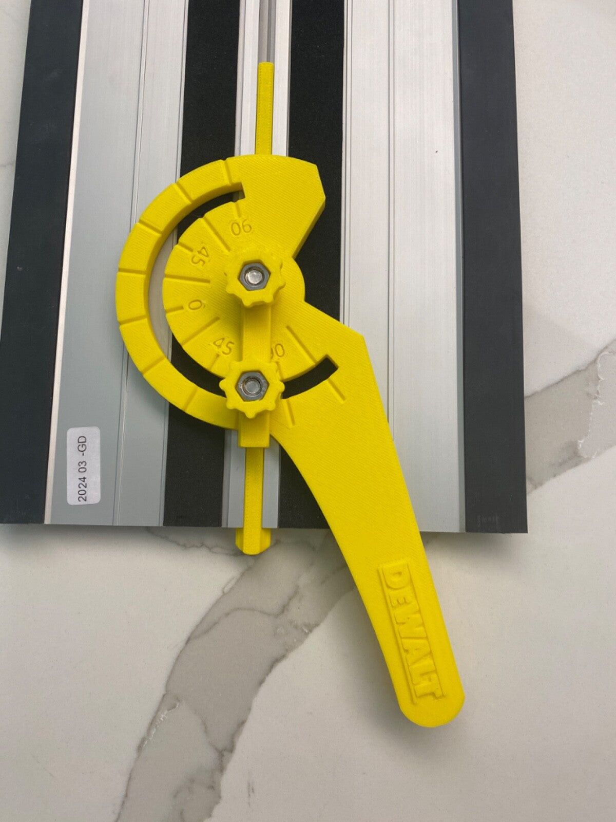 TOOLAX Fully Adjustable Angle Fence Attachment compatible with Dewalt Guide Rail