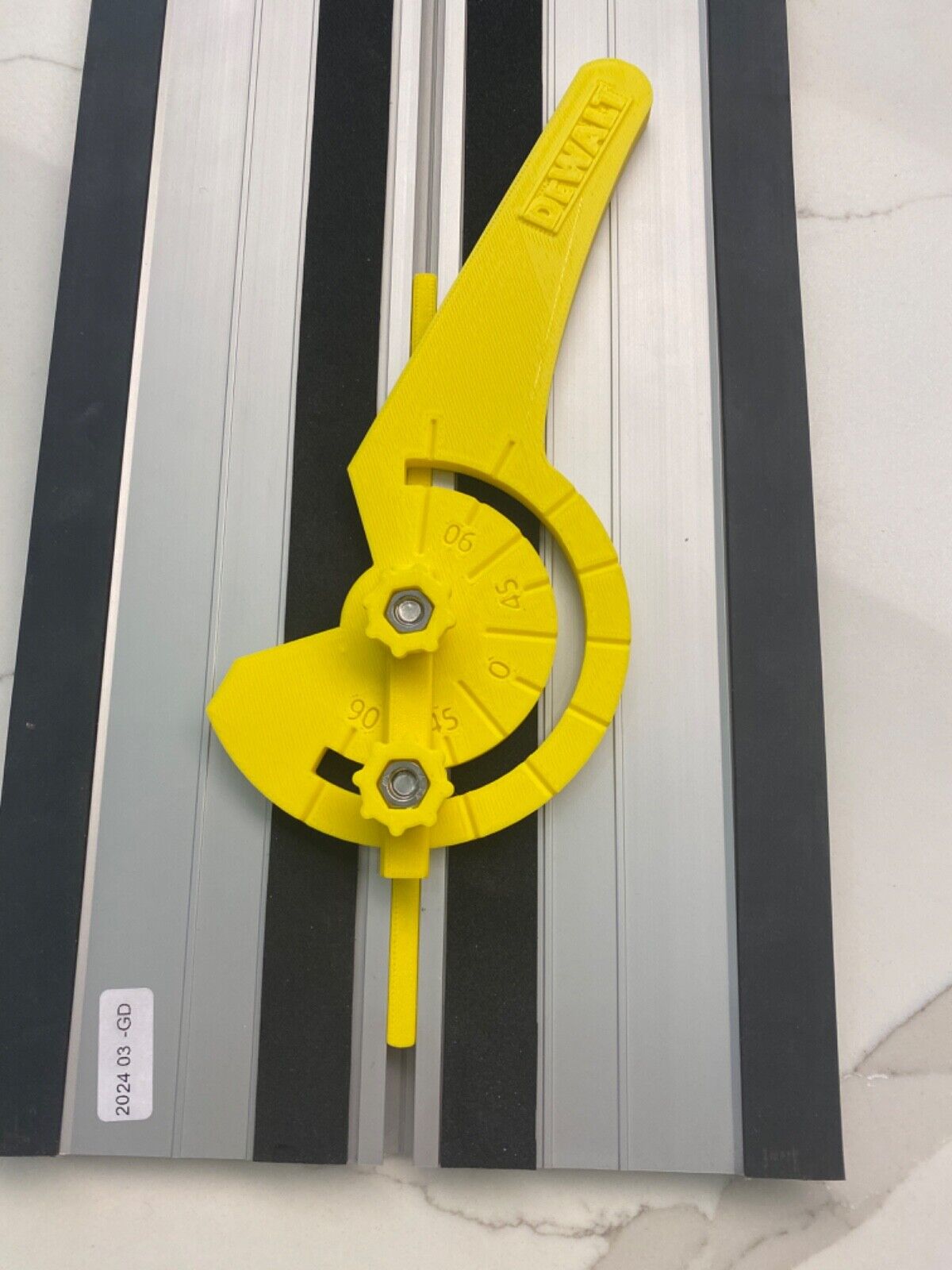 TOOLAX Fully Adjustable Angle Fence Attachment compatible with Dewalt Guide Rail