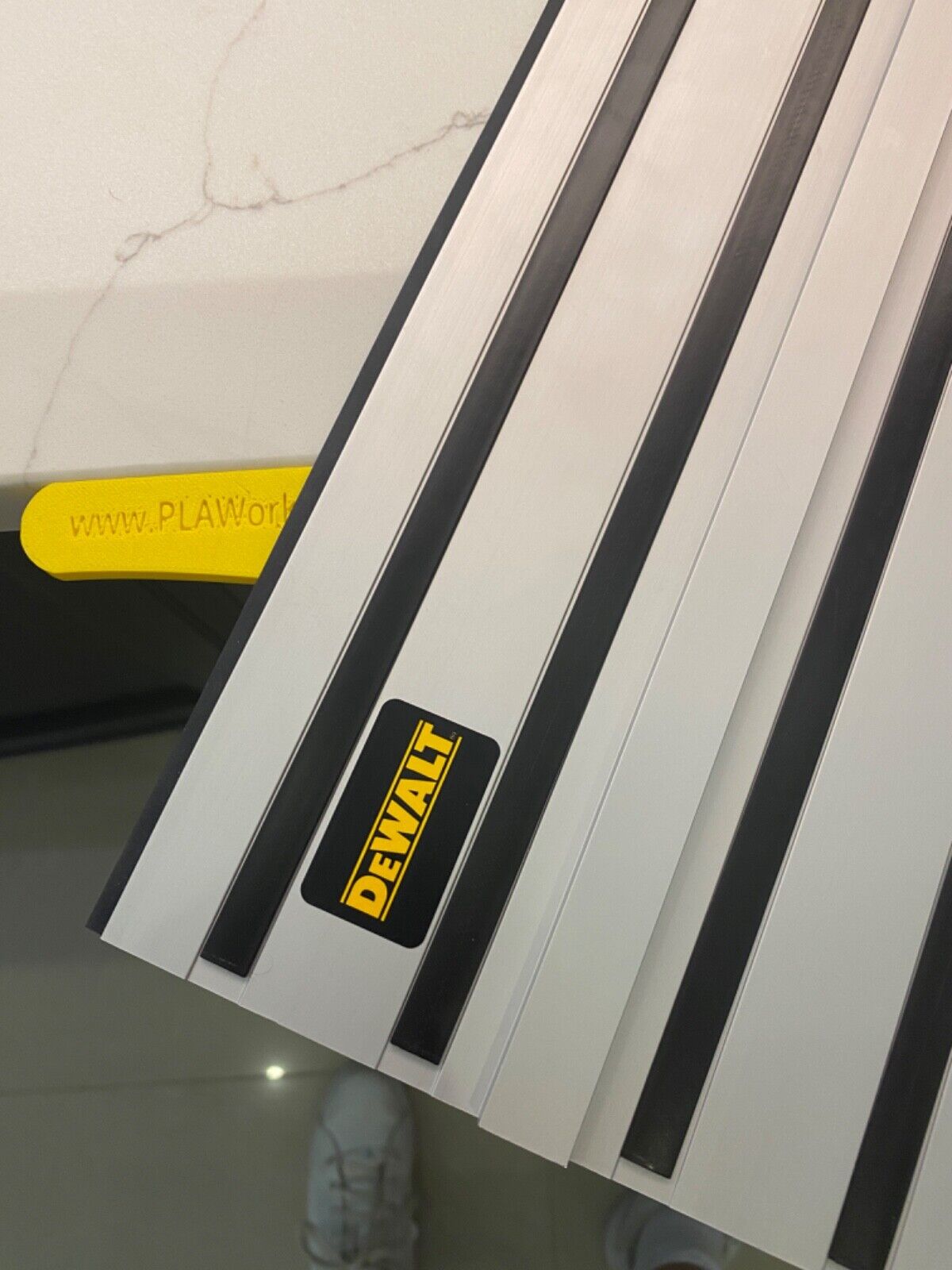 TOOLAX Fully Adjustable Angle Fence Attachment compatible with Dewalt Guide Rail