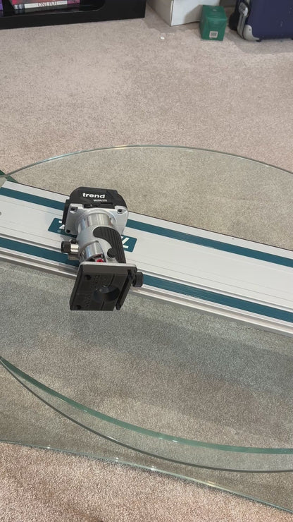 Trend T18S / R 14B Trim Router Guide Rail Adapter to Makita Track / Guide Rail