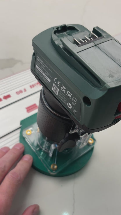 18V-8 Advanced Trim Router Plunge Base Guide Rail Adapter compatible with Mafell Track / Guide Rail