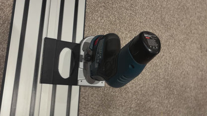 Bosch GKF 12V-8 Cordless Edge Trim Router Base Guide Rail Adapter to Dewalt Track / Guide Rail