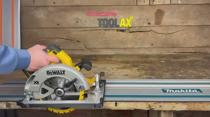 TOOLAX Guide Rail Adapter Base – Cut Perfect 45° & 90° Angles compatible with Dewalt Circular Saws DCS570, DWE575, DCS575, DCS578, DCS573 – Fits Makita Guide Rail