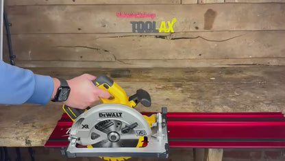 TOOLAX Guide Rail Adapter Base – Cut Perfect 45° & 90° Angles compatible with Dewalt Circular Saws DCS570, DWE575, DCS575, DCS578, DCS573 – Fits Milwaukee Guide Rail