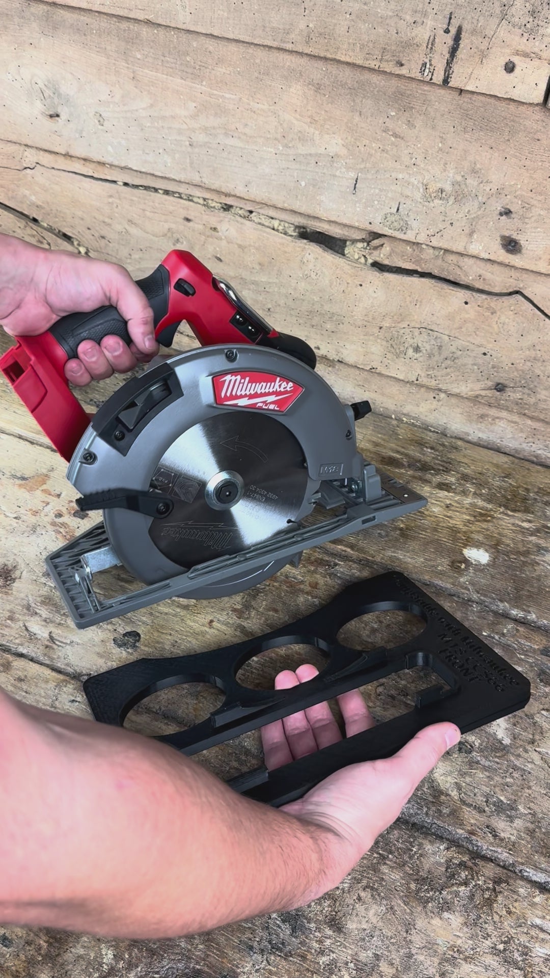 TOOLAX adaptor for Milwaukee M18 CCS66 Adaptor base / Skid plate for Circular Saw to fit Hikoki Guide rail