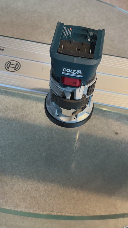 Bosch GKF 18V-25 Trim Router Plunge Base Guide Rail Adapter to Bosch Track / Guide Rail