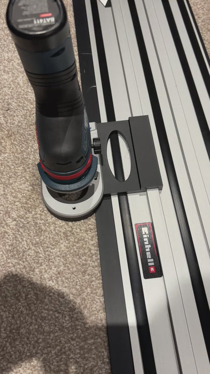 Bosch GKF 12V-8 Cordless Edge Trim Router Base Guide Rail Adapter to Einhell Track / Guide Rail