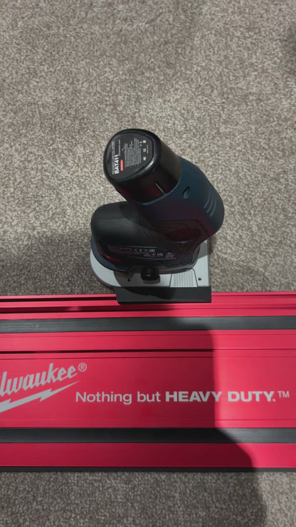 Bosch GKF 12V-8 Cordless Edge Trim Router Base Guide Rail Adapter to Milwaukee Track / Guide Rail