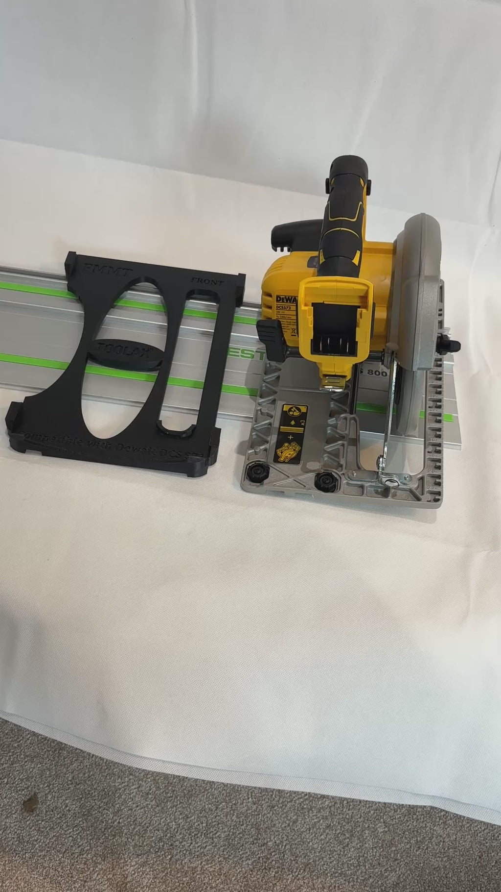 Dewalt DCS572 Adaptor base / Skid plate / Shoe for Circular Saw compatible with Festool Guide rail