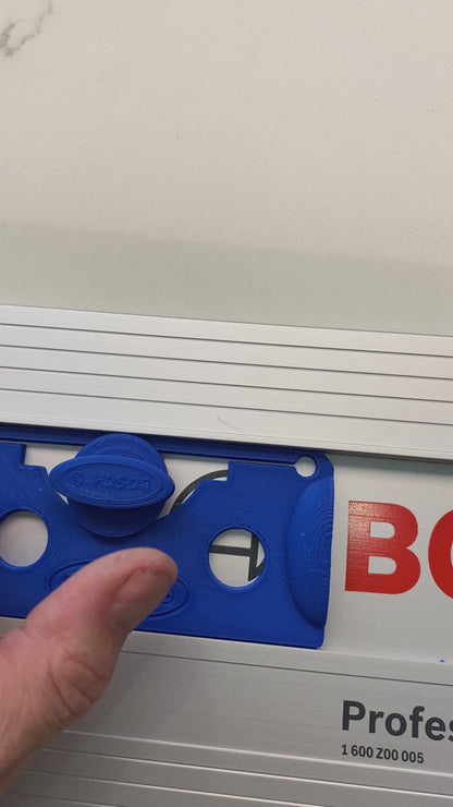 Plunge Stops /Guide Rail Stops / Track Limits / Anti Kickback /  Repetitive Cuts 1 PAIR to fit Bosch Guide Rail