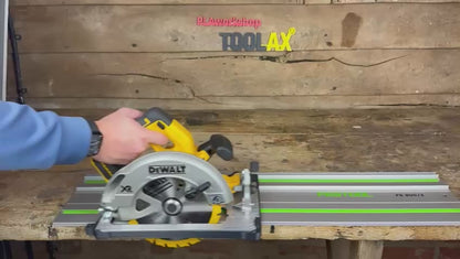 TOOLAX Guide Rail Adapter Base – Cut Perfect 45° & 90° Angles compatible with Dewalt Circular Saws DCS570, DWE575, DCS575, DCS578, DCS573 – Fits Festool Guide Rail