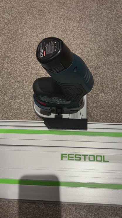 Bosch GKF 12V-8 Cordless Edge Trim Router Base Guide Rail Adapter to Festool Track / Guide Rail