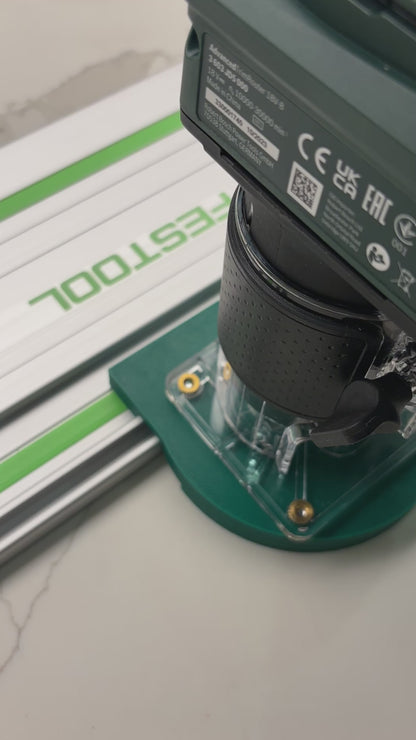 18V-8 Advanced Trim Router Plunge Base Guide Rail Adapter compatible with Festool Track / Guide Rail