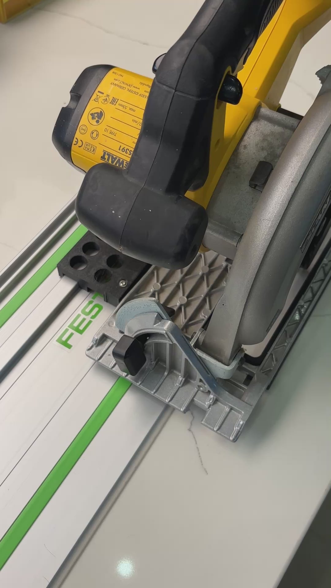 Dewalt DCS391 / DCS565 Adaptor base / Skid plate for Circular Saw to fit Festool Guide rail