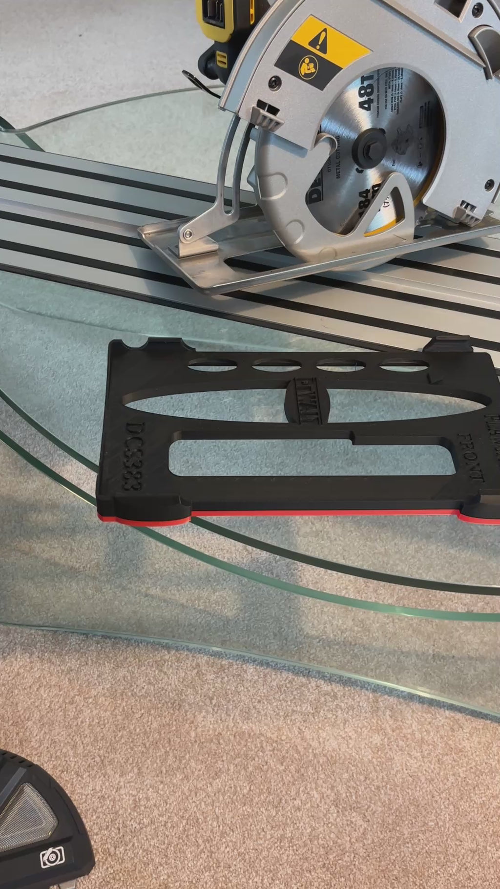 Dewalt DCS383 Metal Saw Adaptor base / Skid plate for Circular Saw to fit Dewalt Guide rail
