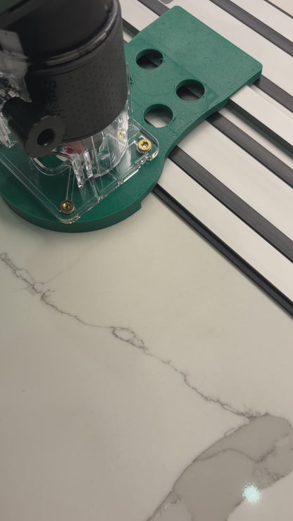 18V-8 Advanced Trim Router Plunge Base Guide Rail Adapter compatible with Dewalt Track / Guide Rail