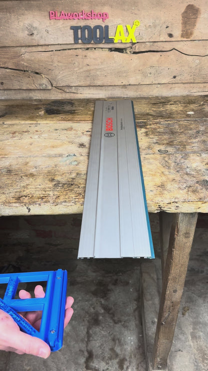 TOOLAX Large Guide Rail Square with 45 & 90 Degree Stops to fit Bosch Rail