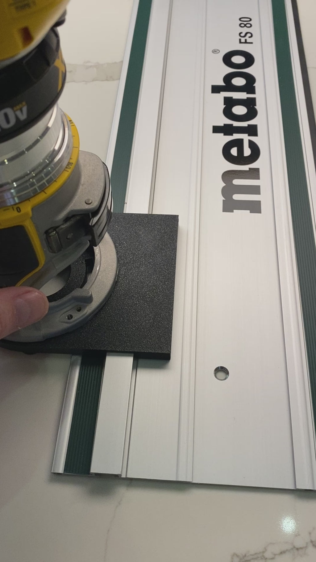Dewalt DCW600 DWP601 Plunge Base Guide Rail Adaptor to Metabo Guide Track